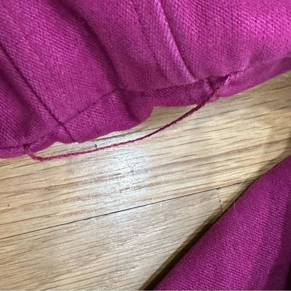 L.L. Bean Fuscia Brushed Cotton Jacket with belt women’s vintage